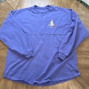 Walt Disney World 50th Anniversary Purple Spirit Jersey glitter letters